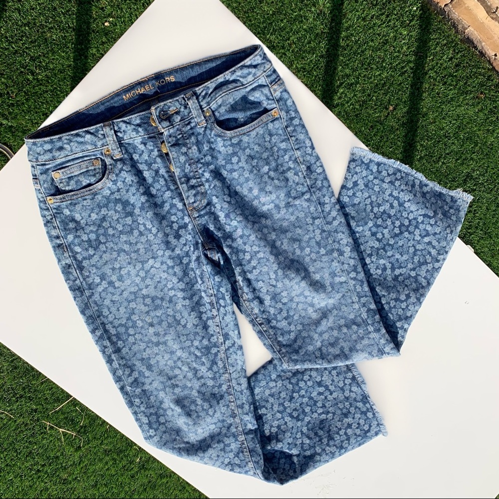 MICHAEL KORS FLARED FLOWER JEANS